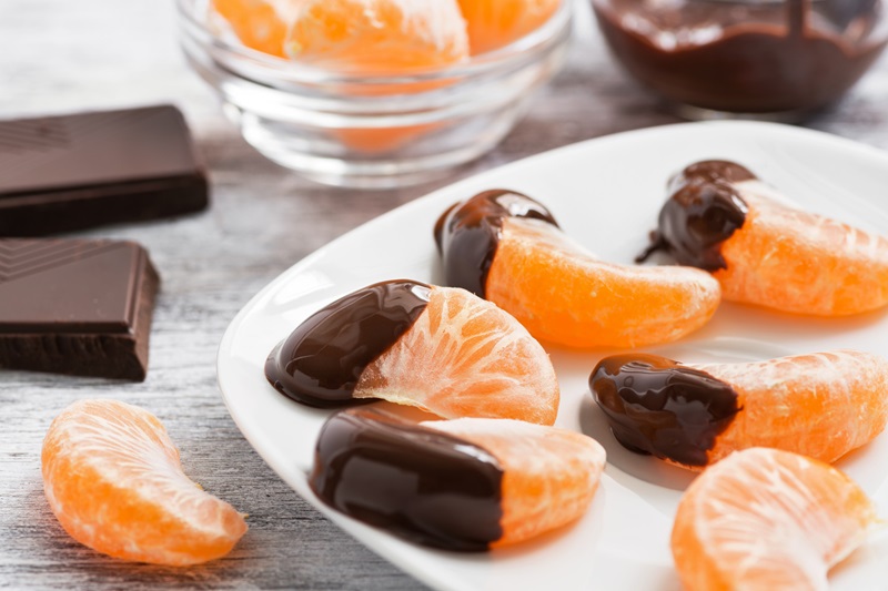 Dark Chocolate Dipped orange slices