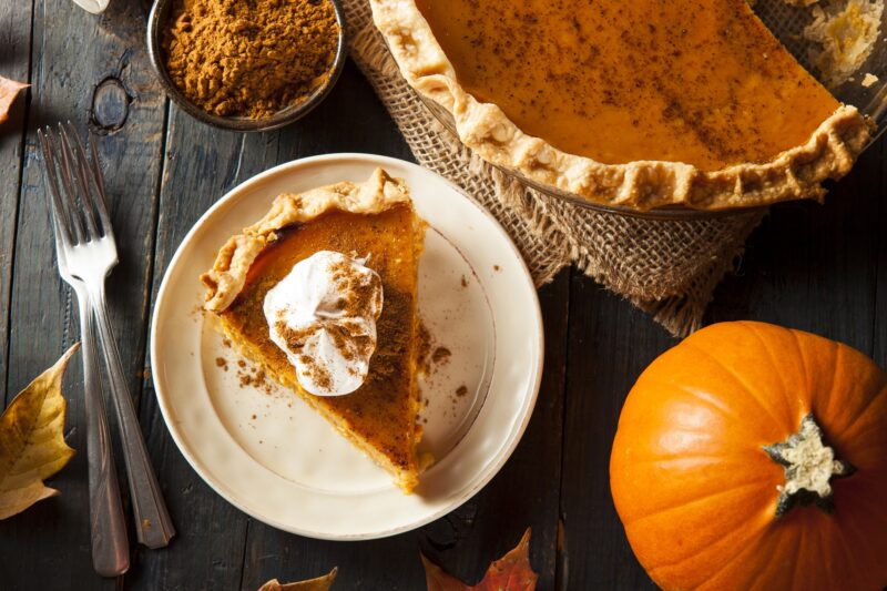 Homemade Pumpkin Pie for Thanksgiving 