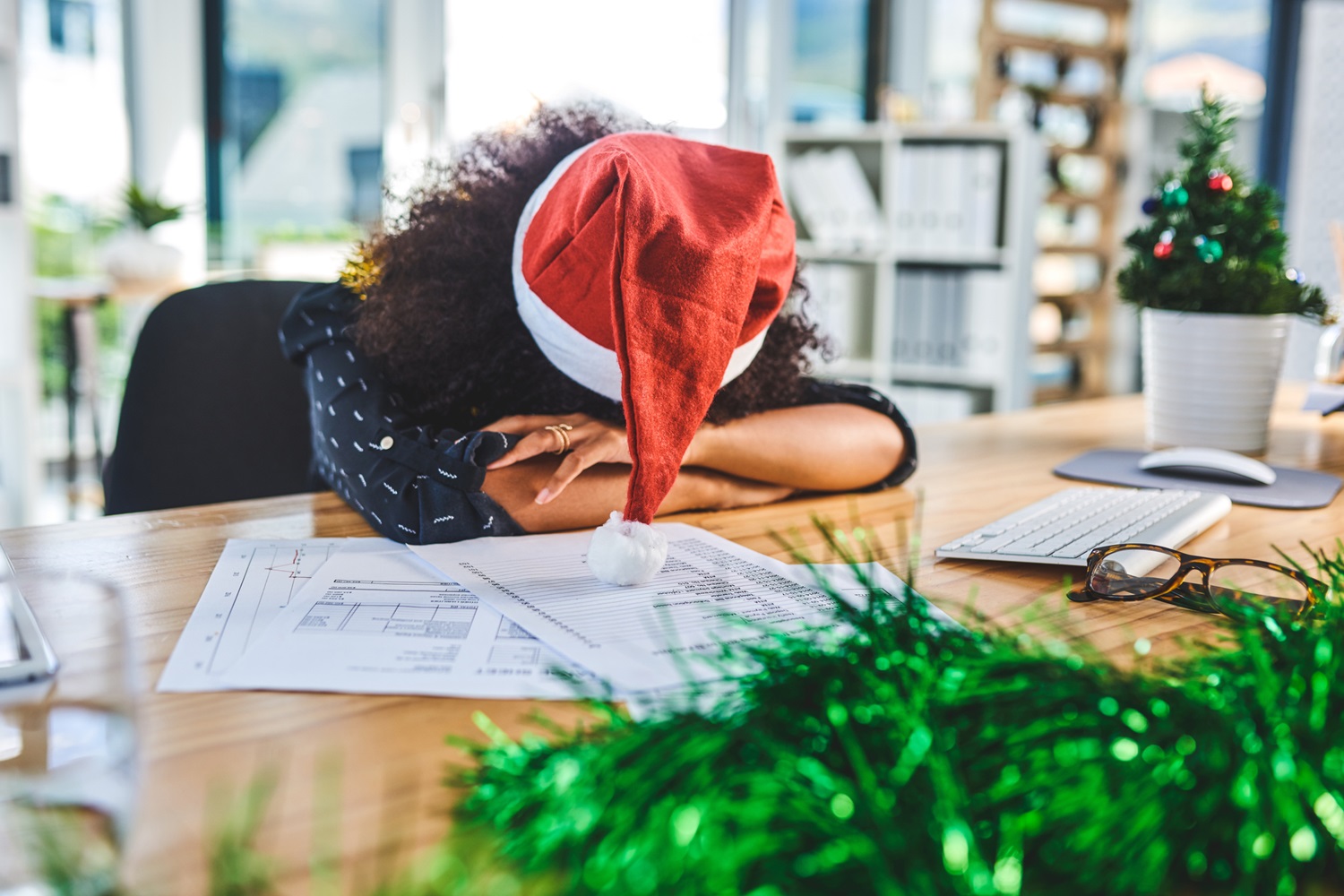 woman dealing with holiday stress