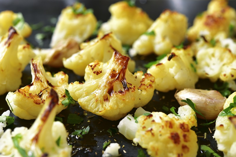 Oven baked roasted cauliflower