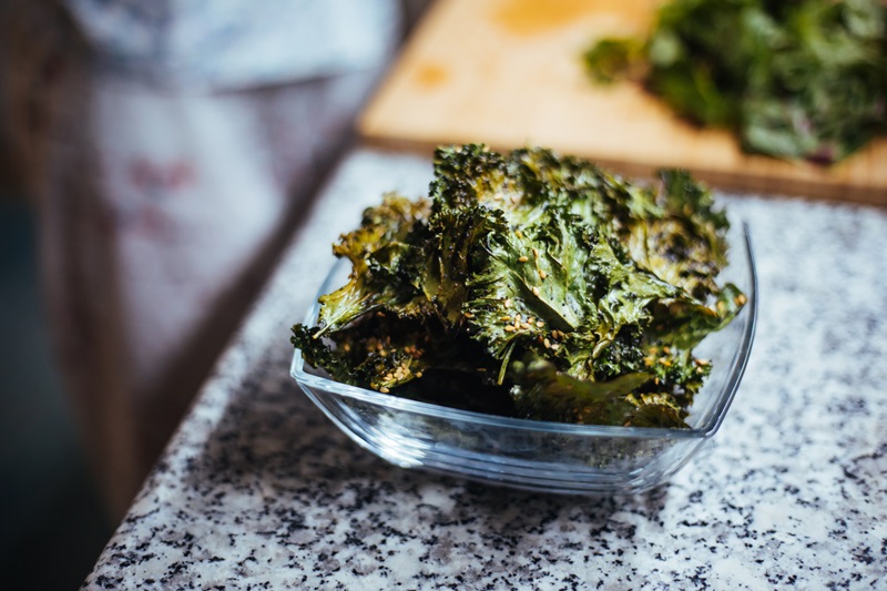 Crispy Vegetable Kale Chips made in the air fryer